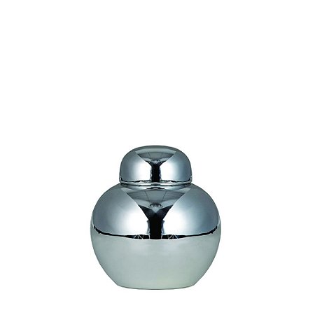 POTE CERAMICA C/ TAMPA BALL CHINESE STYLE PRATA 10 X 10 X 15