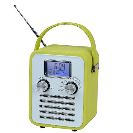 RADIO AM/FM PLASTICO GRANPA COM RELOGIO DIGITAL E SPEACKER