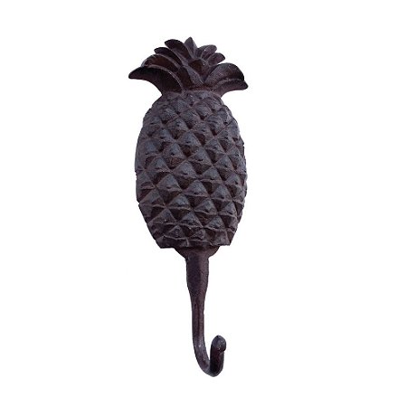 CABIDEIRO EM METAL COM 1 GANCHO ABACAXI 9,5CM X 5CM X 24CM