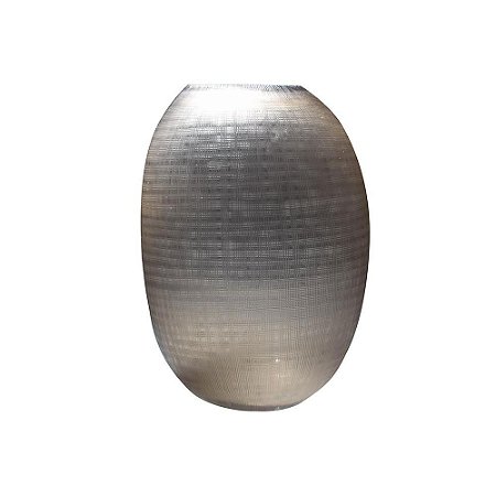 VASO DE VIDRO COM TEXTURA MARROM 20CM X 19CM X 28CM