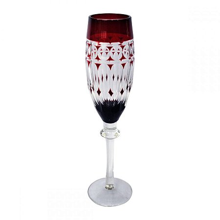 CJ TACASS DE CHAMPAGNE DE VIDRO VERMELHO  6 PCS 7CM X 7CM X