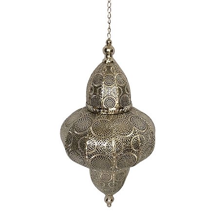 LANTERNA DE TETO DECORATIVA DE METAL 29CM X 29CM X 53CM