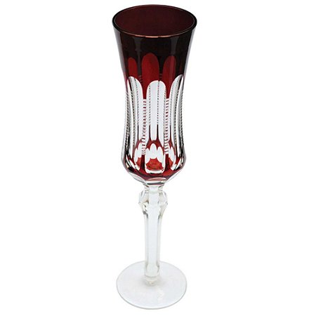JOGO DE TACAS PARA CHAMPAGNE - VERMELHO - 6 PCS