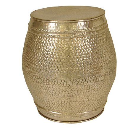 BANQUETA EM METAL PRATEADA 42CM X 44CM