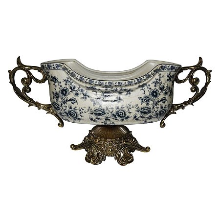PECA DECORATIVA DE PORCELANA 56CM X 21CM X 29CM