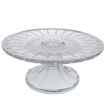 PRATO PARA BOLO WINDSOR DE CRISTAL DE CHUMBO COM PE D30,5XA14,5CM
