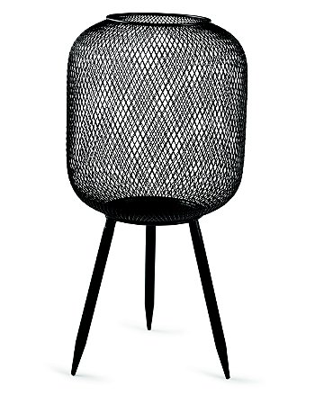 LANTERNA PRETA EM METAL