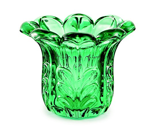 VASO ESMERALDA EM VIDRO