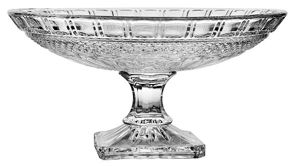 CENTRO DE MESA CLASSICA COM PE EM CRISTAL ECOLOGICO D33XA20CM TRANSPARENTE