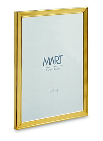 PORTA-RETRATO DOURADO EM METAL - 15X20