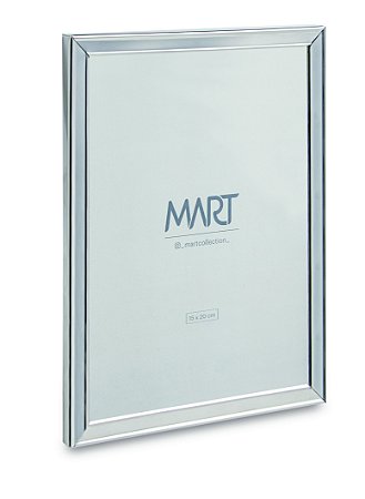 PORTA-RETRATO PRATA EM METAL - 15X20