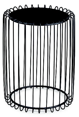 KIT MESA LATERAL PRETA  EM METAL - 2 PCS