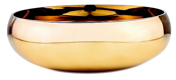 CENTRO DE MESA DOURADO EM VIDRO