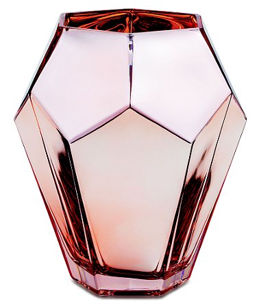 VASO  ROSE GOLD EM VIDRO