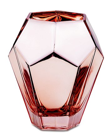 VASO  ROSE GOLD EM VIDRO