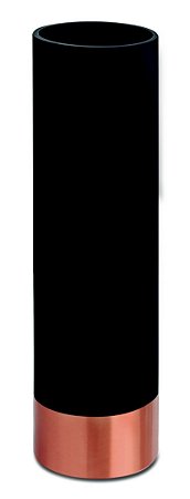 VASO PRETO E ROSE GOLD EM VIDRO