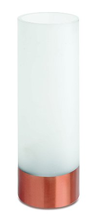 VASO BRANCO E ROSE GOLD EM VIDRO