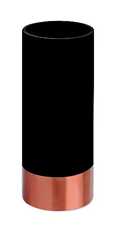 VASO PRETO E ROSE GOLD EM VIDRO