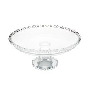 PRATO CRISTAL C/PÉ PEARL 20x9cm