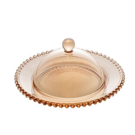 QUEIJEIRA CRISTAL PEARL ÂMBAR 20x9cm
