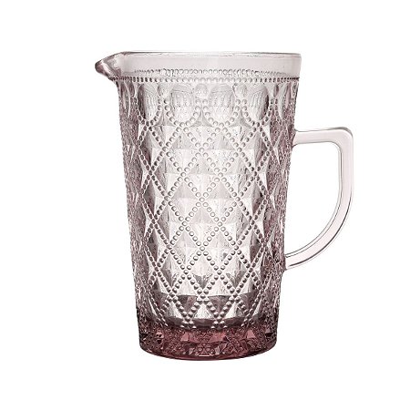 JARRA DE VIDRO DIAMOND ROSA 1,1L