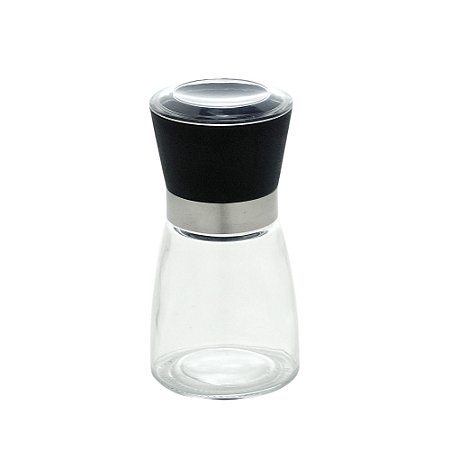 MOEDOR VIDRO SAL/PIMENTA C/TAMPA PRETO/BRANCO 250ml
