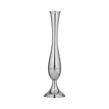 VASO METAL PRATEADO 7x26cm