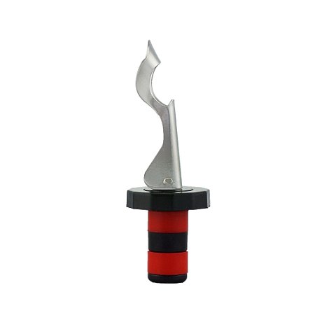 CJ 2 TAMPAS AÇO INOX P/VINHO 10x3cm