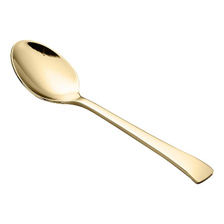 CJ 12 COLHERES DE AÇO INOX P/CAFÉ PVD DOURADO BERNA