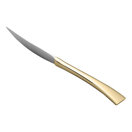 CJ 12 FACAS DE AÇO INOX P/SOBREMESA  PVD DOURADO BERNA