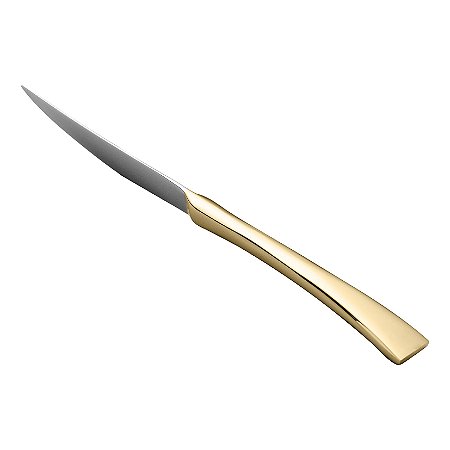 CJ 12 FACAS DE AÇO INOX P/MESA DE PVD DOURADO BERNA