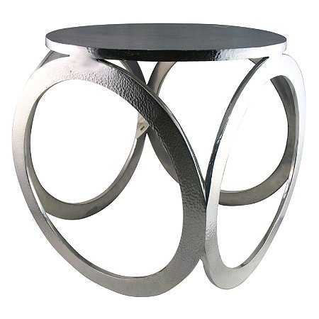 SEAT GARDEN EM ALUMINIO PRATEADO 41,5CM X 40CM