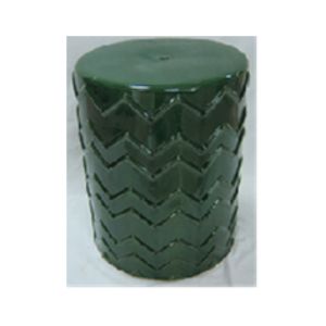 GARDEN SEAT DECORATIVO CERÂMICA CHEVRON VERDE 34x46cm