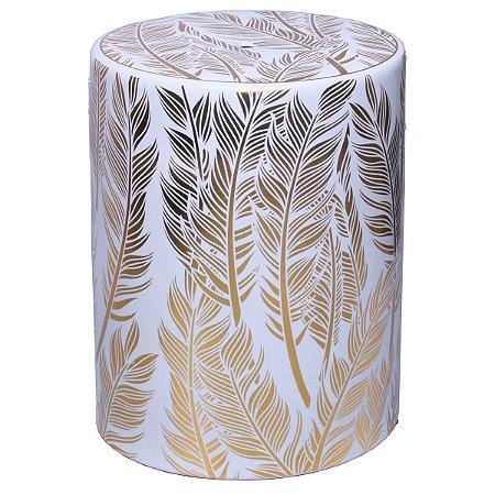 GARDEN SEAT DECORATIVO CERÂMICA FEATHER 33x46cm
