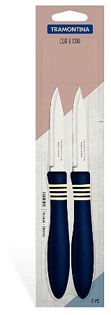 CJ FACA LEG/FRUT INOX 2PC COR&C AZU