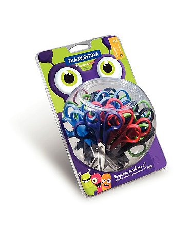TESOURA ESCOLAR INOX MONSTER MIS