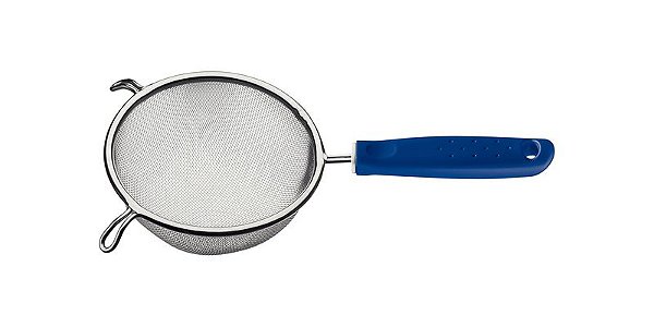 PENEIRA INOX 13CM UTILITA AZU