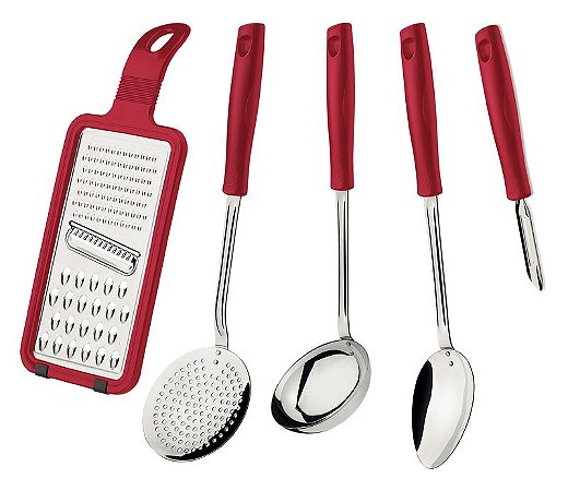 JOGO UTENSILIOS INOX 5PC EASY VER