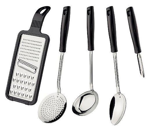 JOGO UTENSILIOS INOX 5PC EASY PRE