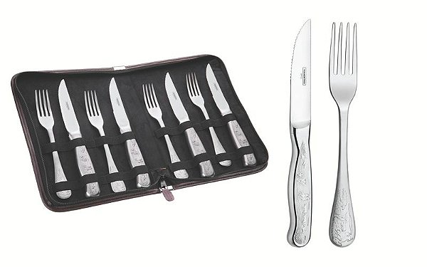 JG.ACO INOX P/CHURRASCO 8P CLASSIC