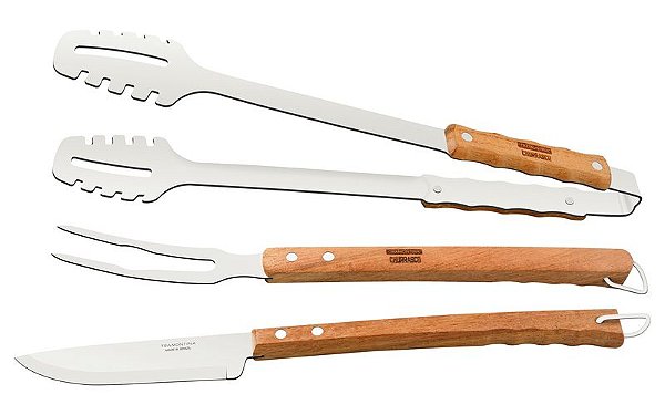 FSC CERTIFICADO KIT UTENS INOX 3PC