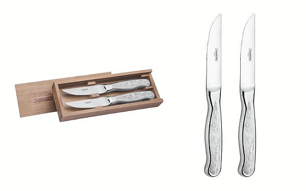 JG.ACO INOX FACAS P/CHURRASCO 2PCS