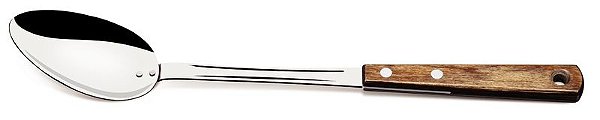 COLHER ARROZ INOX POLYWOOD CAS