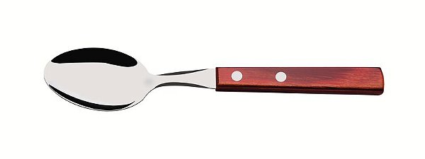 COLHER SOBREMESA INOX POLYWOOD VER