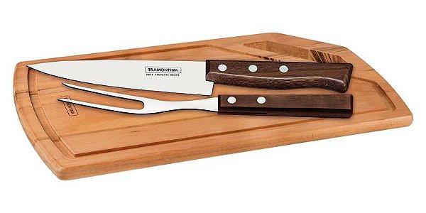 KIT CHURRASCO INOX 3PC TRADICIONAL