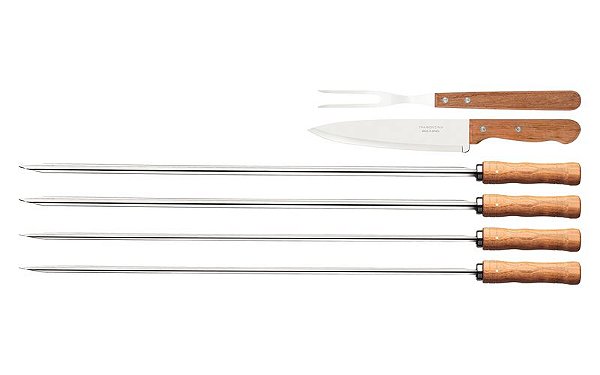 KIT CHURRASCO INOX 6PC