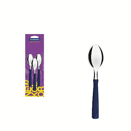 CONJ COLHER CHA INOX 3PC NEW KO AZU