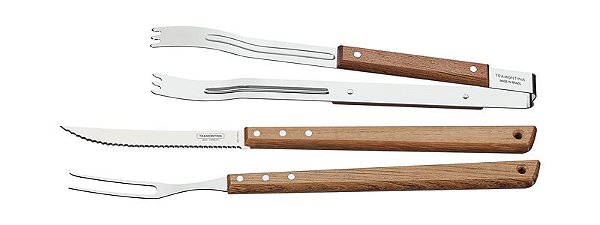 JOGO CHURRASCO INOX 3PC