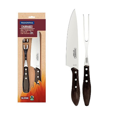 JOGO TRINCH INOX 2PC POLYWOOD CAS