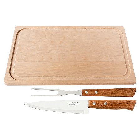 JOGO TRINCHANTE INOX 3PC NATURALLE
